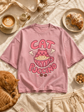 CAT-puccino oversized tee