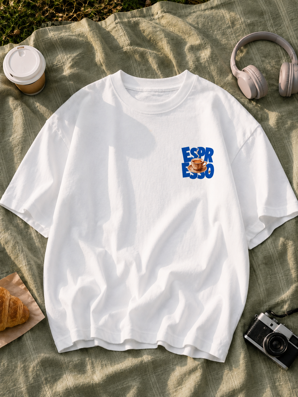 espresso tee white