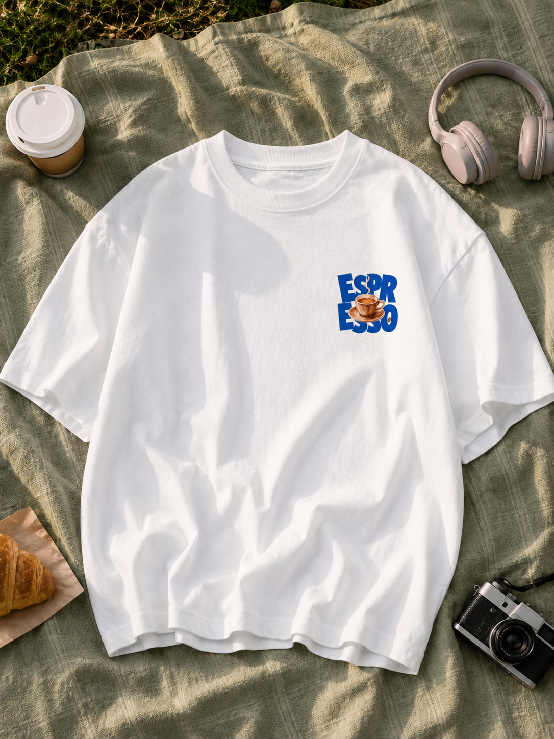 espresso tee white