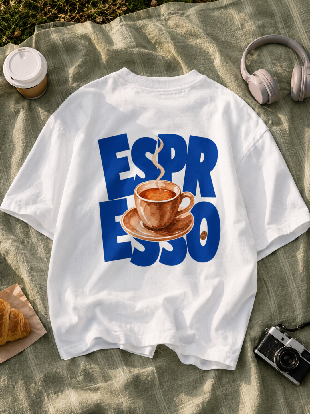 espresso tee white